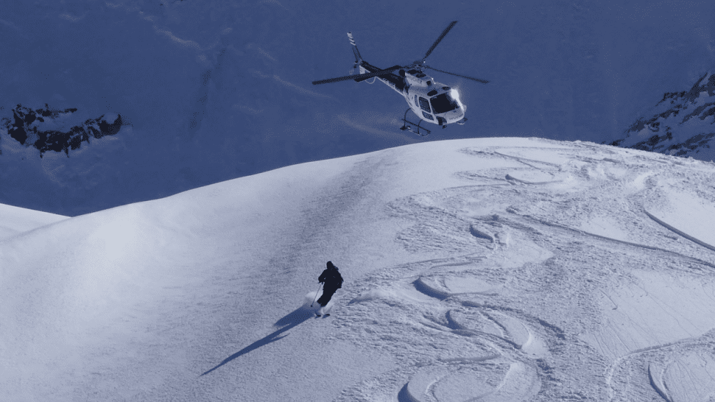 heli skiing