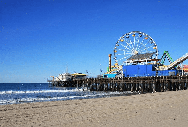 santa monica pier and carnival, trippybug, trippy.com,