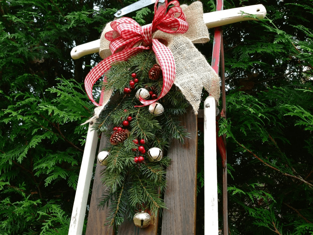 vintage sledge,  christmas, 