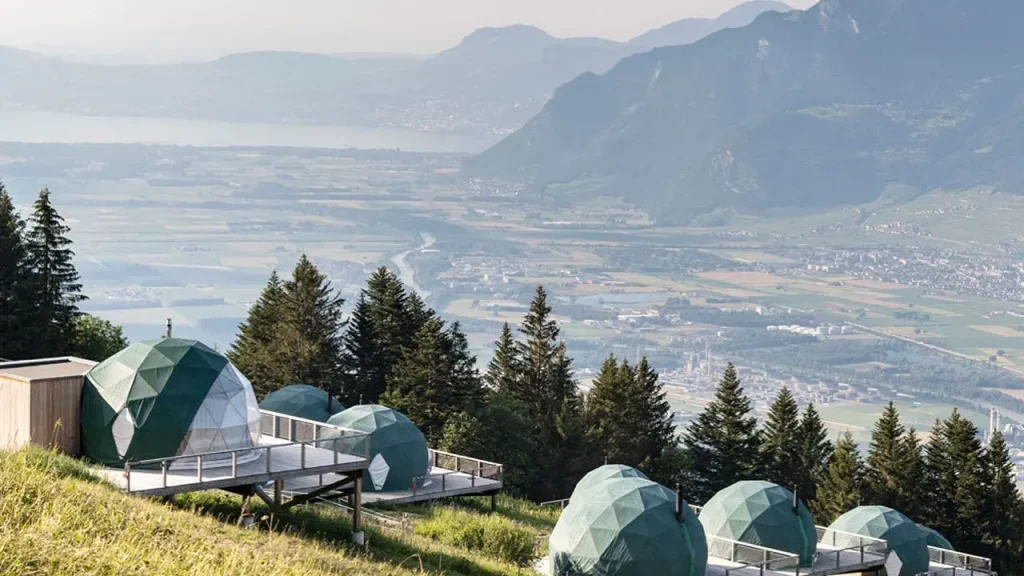 Whitepod-Eco-Luxury-Hotel-Monthey-Switzerland-Glamping-Tents